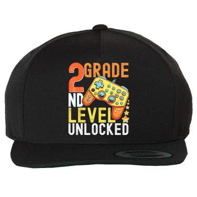2nd Grade Level Unlocked Video Game Back To School Wool Snapback Cap