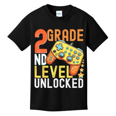 2nd Grade Level Unlocked Video Game Back To School Kids T-Shirt