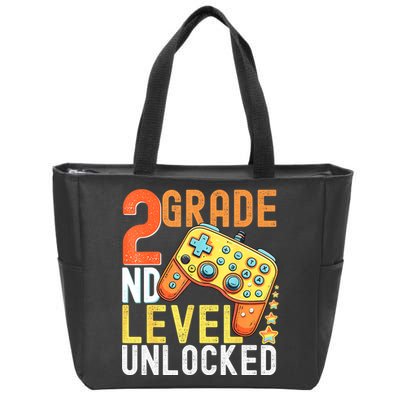 2nd Grade Level Unlocked Video Game Back To School Zip Tote Bag