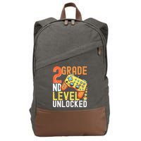 2nd Grade Level Unlocked Video Game Back To School Cotton Canvas Backpack