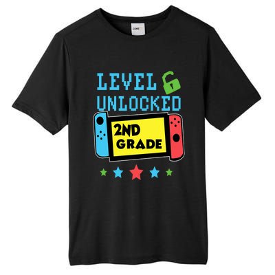 2nd Grade Level Unlocked Gamer First Day Of School Boy Tall Fusion ChromaSoft Performance T-Shirt