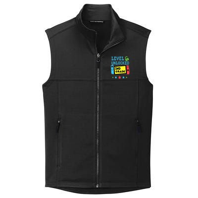 2nd Grade Level Unlocked Gamer First Day Of School Boy Collective Smooth Fleece Vest