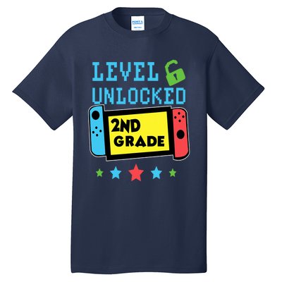 2nd Grade Level Unlocked Gamer First Day Of School Boy Tall T-Shirt