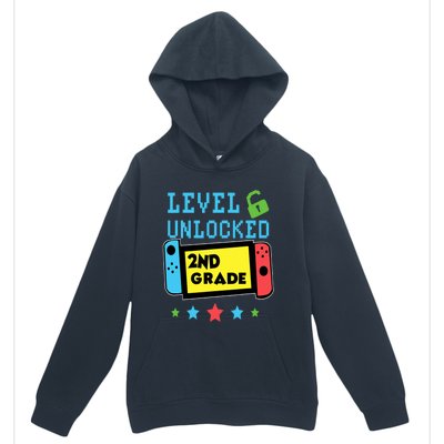 2nd Grade Level Unlocked Gamer First Day Of School Boy Urban Pullover Hoodie