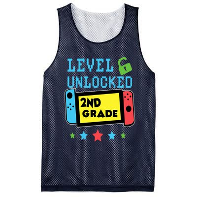 2nd Grade Level Unlocked Gamer First Day Of School Boy Mesh Reversible Basketball Jersey Tank