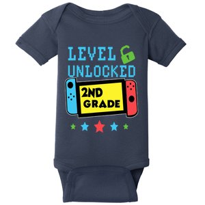 2nd Grade Level Unlocked Gamer First Day Of School Boy Baby Bodysuit