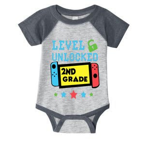 2nd Grade Level Unlocked Gamer First Day Of School Boy Infant Baby Jersey Bodysuit