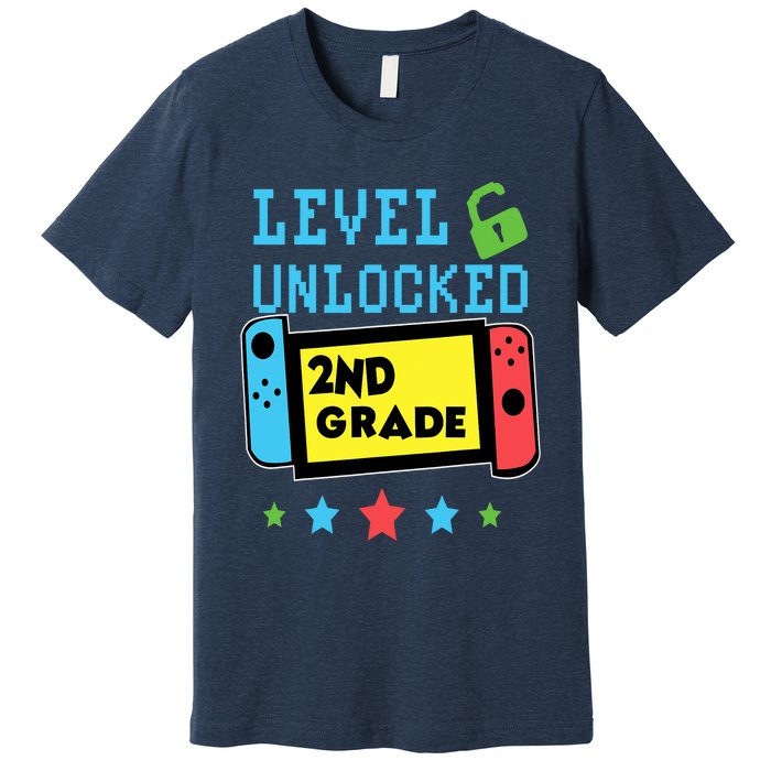 2nd Grade Level Unlocked Gamer First Day Of School Boy Premium T-Shirt