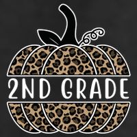 2nd Grade Leopard Pumpkin 7 Panel Mesh Trucker Snapback Hat
