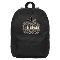 2nd Grade Leopard Pumpkin 16 in Basic Backpack