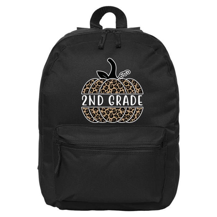 2nd Grade Leopard Pumpkin 16 in Basic Backpack