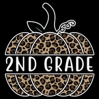 2nd Grade Leopard Pumpkin 16 in Basic Backpack