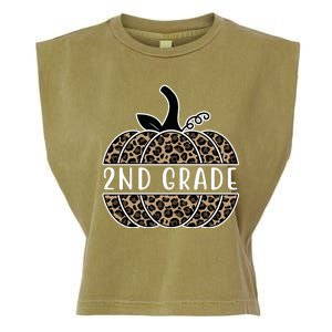 2nd Grade Leopard Pumpkin Garment-Dyed Women's Muscle Tee