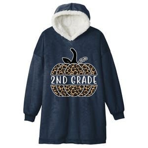 2nd Grade Leopard Pumpkin Hooded Wearable Blanket