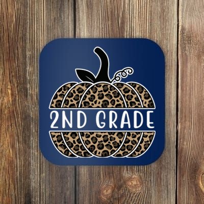 2nd Grade Leopard Pumpkin Coaster