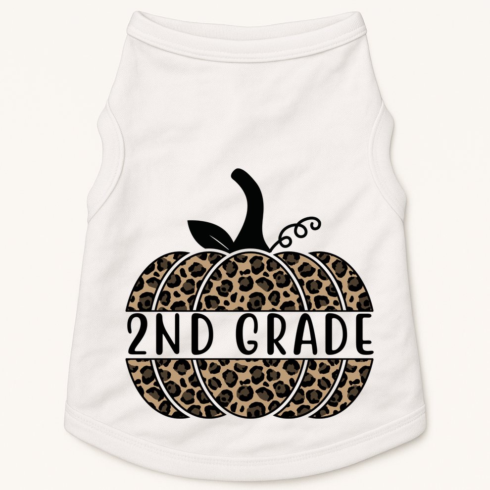 2nd Grade Leopard Pumpkin Doggie Tank