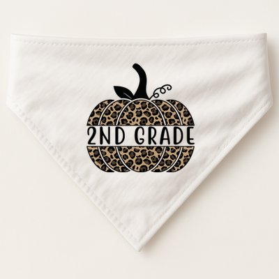 2nd Grade Leopard Pumpkin USA-Made Doggie Bandana
