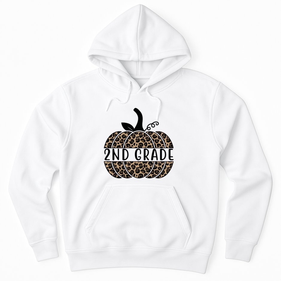 2nd Grade Leopard Pumpkin Hoodie