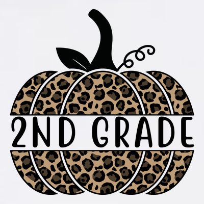 2nd Grade Leopard Pumpkin T-Shirt
