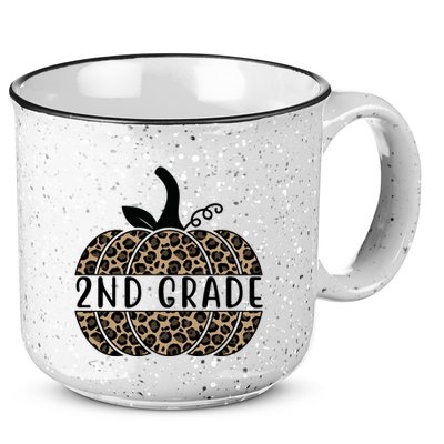2nd Grade Leopard Pumpkin 15oz Campfire Ceramic Mug