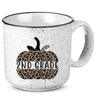 2nd Grade Leopard Pumpkin 15oz Campfire Ceramic Mug