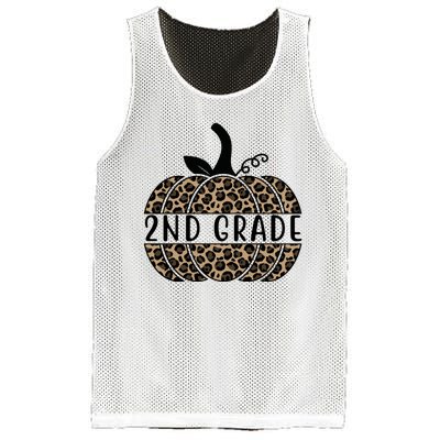 2nd Grade Leopard Pumpkin Mesh Reversible Basketball Jersey Tank