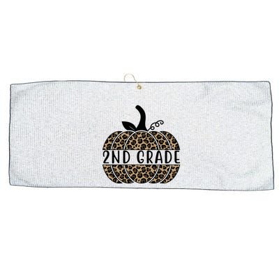 2nd Grade Leopard Pumpkin Large Microfiber Waffle Golf Towel