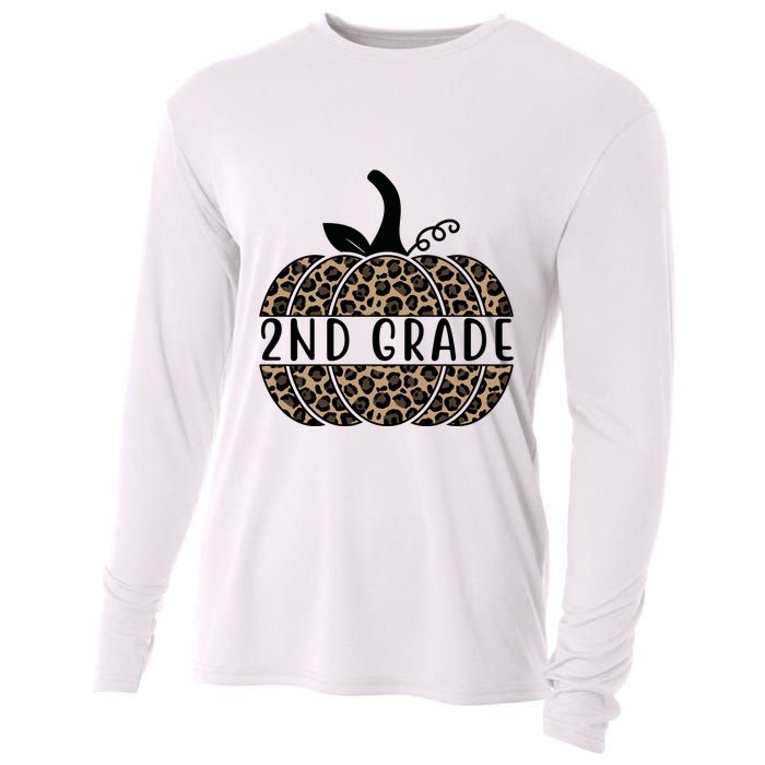 2nd Grade Leopard Pumpkin Cooling Performance Long Sleeve Crew