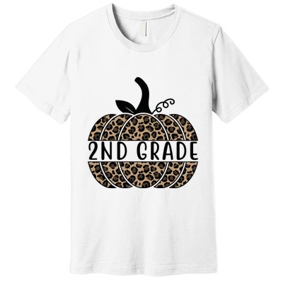 2nd Grade Leopard Pumpkin Premium T-Shirt