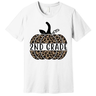 2nd Grade Leopard Pumpkin Premium T-Shirt