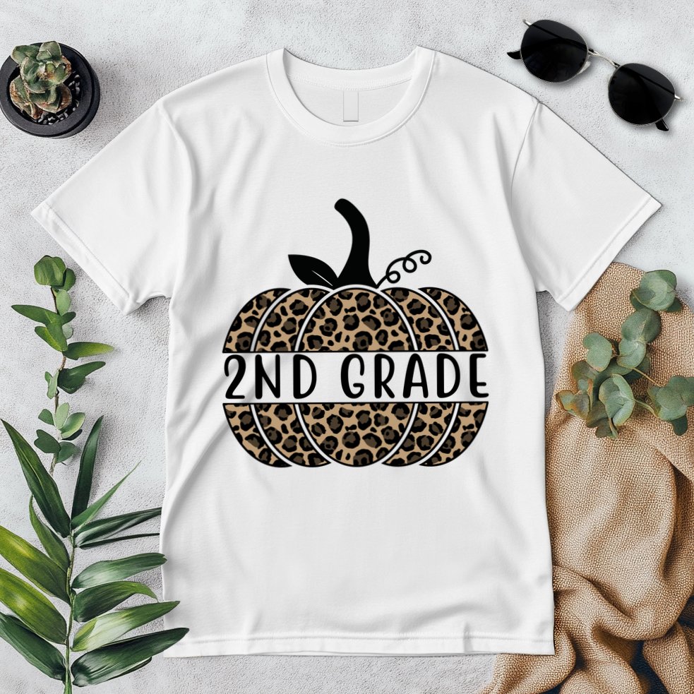 2nd Grade Leopard Pumpkin Premium T-Shirt