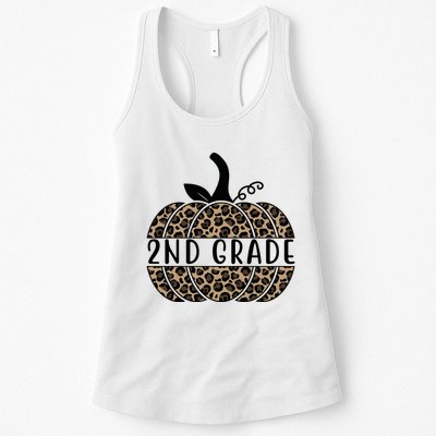 2nd Grade Leopard Pumpkin Womens Tank Top