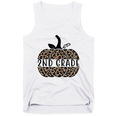2nd Grade Leopard Pumpkin Tank Top