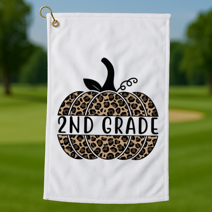 2nd Grade Leopard Pumpkin Golf Towel