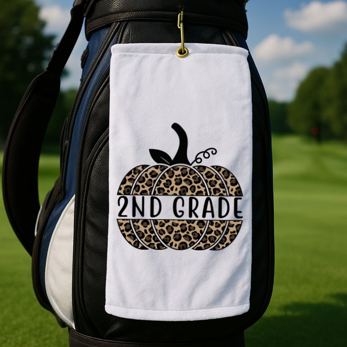2nd Grade Leopard Pumpkin Golf Towel