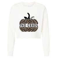 2nd Grade Leopard Pumpkin Cropped Pullover Crew