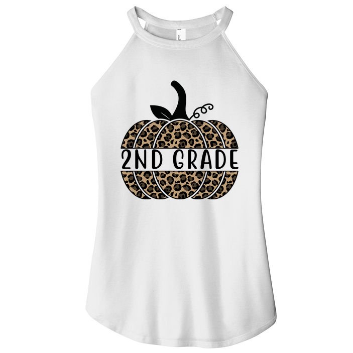 2nd Grade Leopard Pumpkin Women's Perfect Tri Rocker Tank