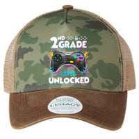 2nd Grade Level Unlocked Back To School First Day Gamer Boy Legacy Tie Dye Trucker Hat