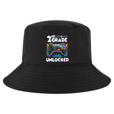 2nd Grade Level Unlocked Back To School First Day Gamer Boy Cool Comfort Performance Bucket Hat