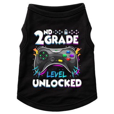 2nd Grade Level Unlocked Back To School First Day Gamer Boy Doggie Tank
