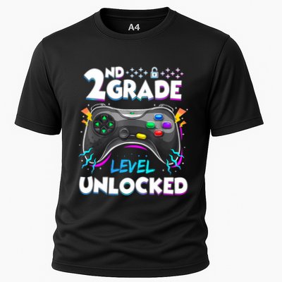 2nd Grade Level Unlocked Back To School First Day Gamer Boy Performance Shirt
