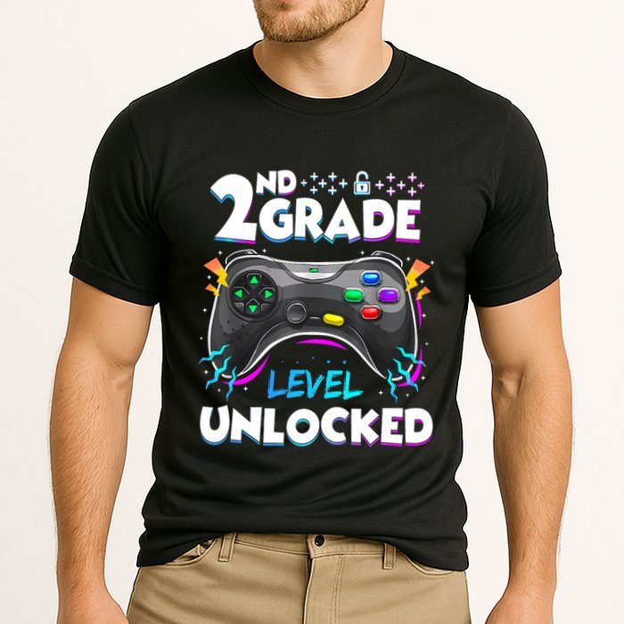 2nd Grade Level Unlocked Back To School First Day Gamer Boy Performance Shirt