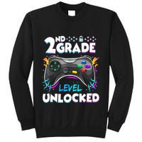 2nd Grade Level Unlocked Back To School First Day Gamer Boy Sweatshirt