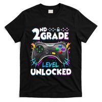 2nd Grade Level Unlocked Back To School First Day Gamer Boy T-Shirt