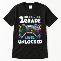 2nd Grade Level Unlocked Back To School First Day Gamer Boy Tall T-Shirt