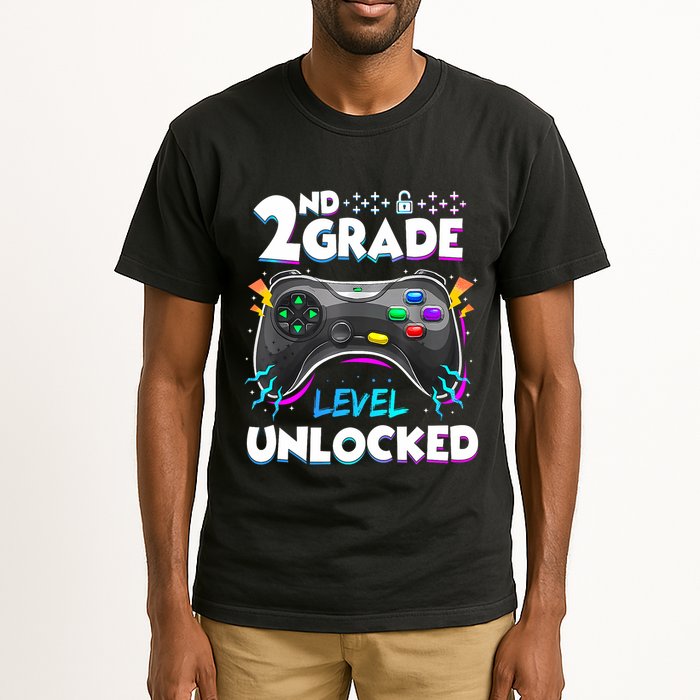 2nd Grade Level Unlocked Back To School First Day Gamer Boy Tall T-Shirt