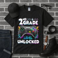 2nd Grade Level Unlocked Back To School First Day Gamer Boy Tall T-Shirt