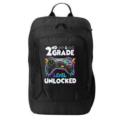 2nd Grade Level Unlocked Back To School First Day Gamer Boy City Backpack