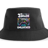 2nd Grade Level Unlocked Back To School First Day Gamer Boy Sustainable Bucket Hat