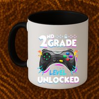 2nd Grade Level Unlocked Back To School First Day Gamer Boy Mug